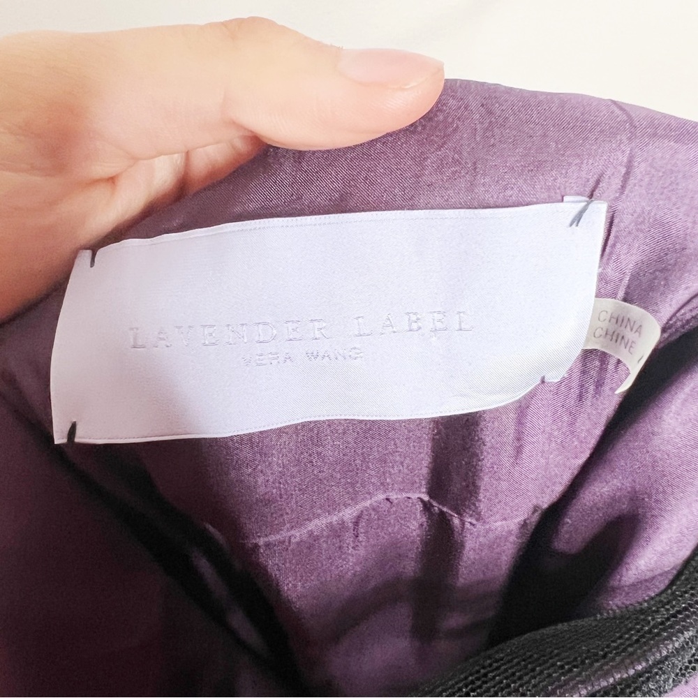 NWT Lavender Label by Vera Wang Women Purple Cocktail Dress 6 New - Picture 4 of 7